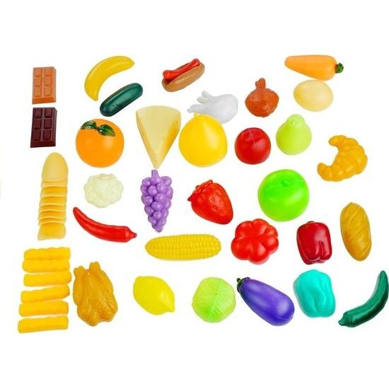 Plastové potraviny ve džbánu - 50 prvků