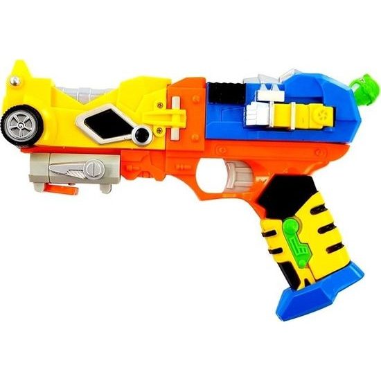 Robotická pistole na pěnové šipky s maskou