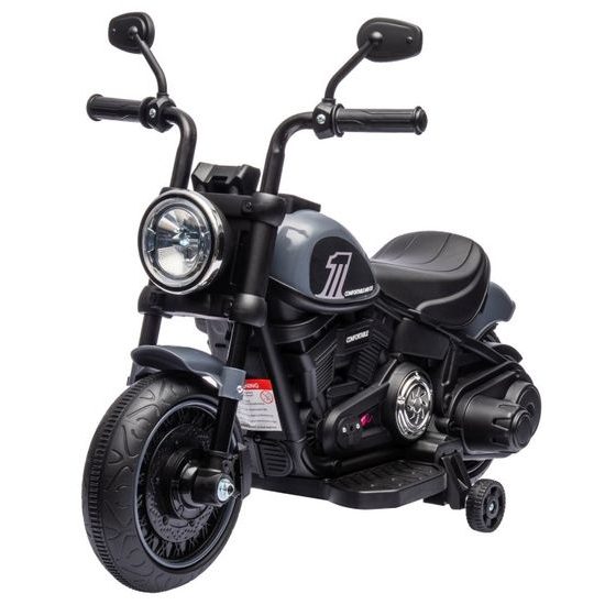 Dětská elektrická motorka Faster - šedá