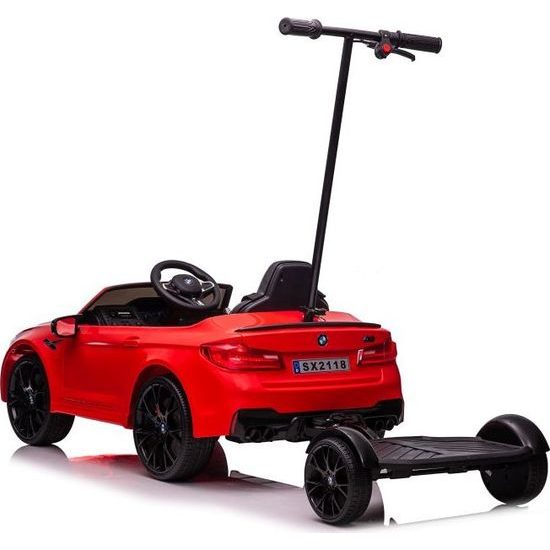 Elektrické auto BMW M5 s platformou, červené