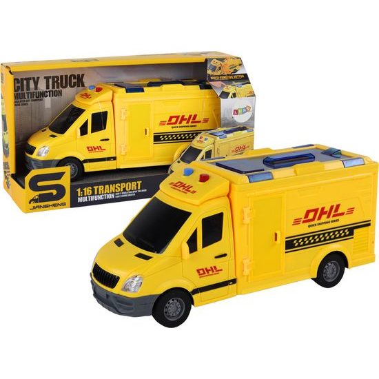 Dodávka 1:16 DHL na setrvačník žlutá