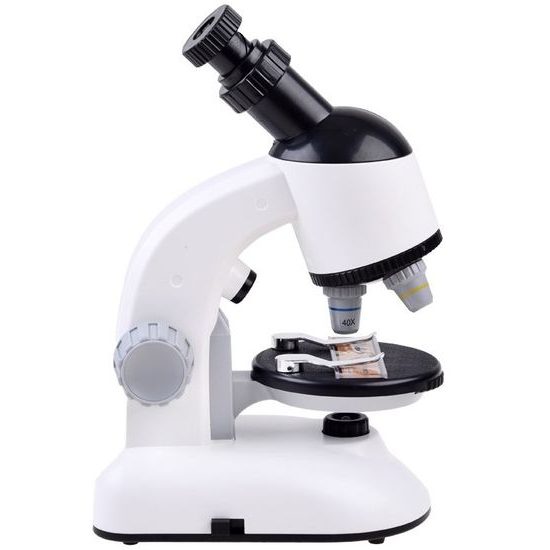 Dětský mikroskop na baterie Little Scientific bílý