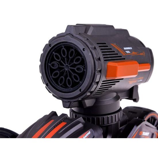 Kaskadérské autíčko na dálkové ovládání s bublifukem Stunt Car - černooranžové