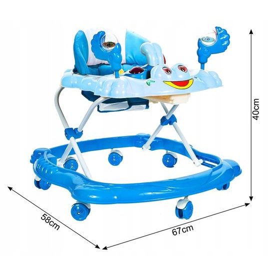 Dětské vzdělávací chodítko Laugh Walker modré