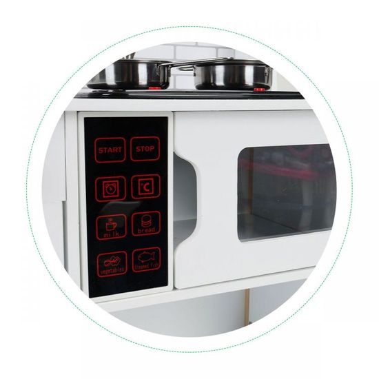Ecotoys dětská dřevěná kuchyňka se zvuky a LED efekty House Kitchen