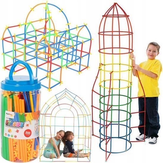 Kreativní stavebnice ze slámek Straws Blocks 300 dílků