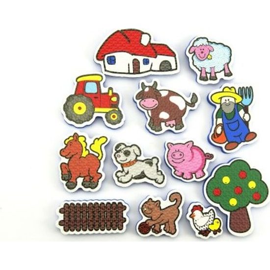 Pěnová sada Vodolepky - Moje první zvířátka farma - 12ks