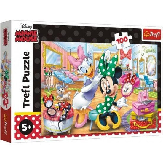 Puzzle Minnie Disney v salónu krásy 100 dílků