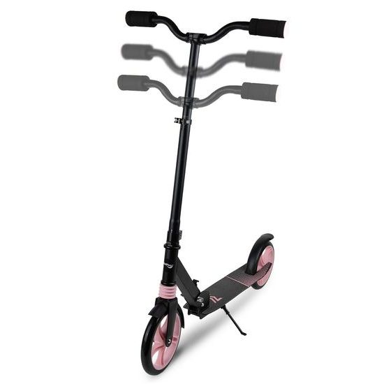 Dětská skládací koloběžka Black Scooter s růžovými koly