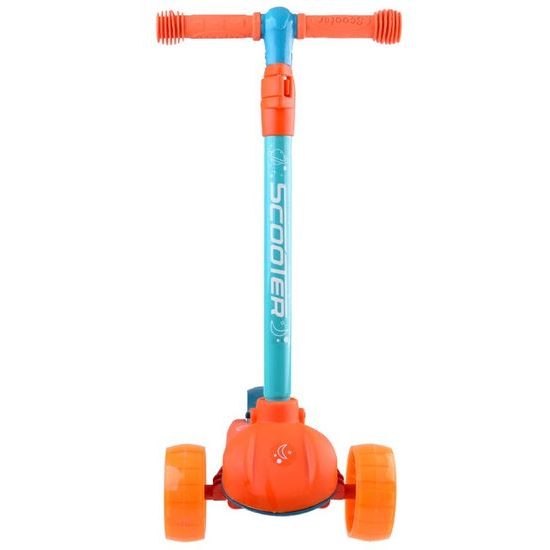 Dětská koloběžka Scooter 708 se svítícími koly - oranžová