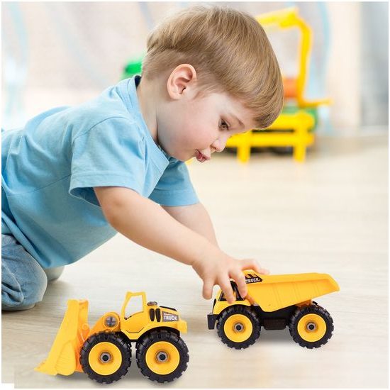 Šroubovací nákladní auto se stavebními stroji Engineering Team