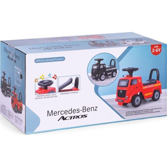 Dětské mini odrážedlo se zvuky Mercedes Actros - černé