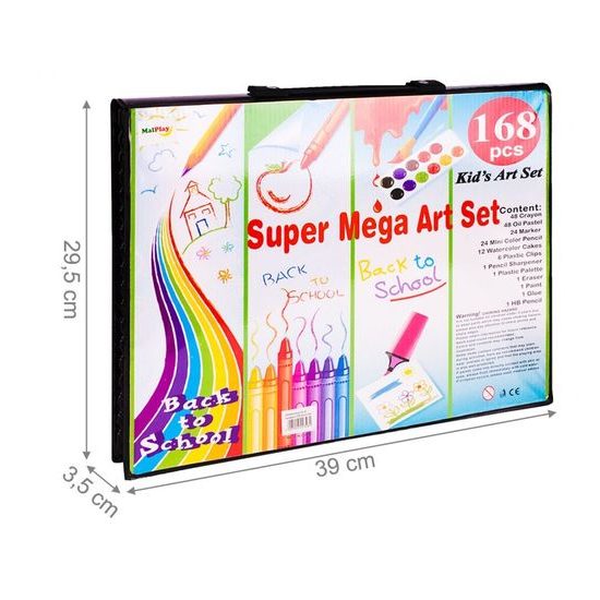 Velká sada na kreslení a malování Mega Art Set 168 součástí