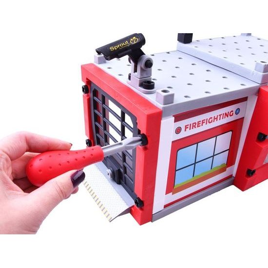 Stavebnice hasičský záchranný sbor hasiči a zbrojnice 59 ks