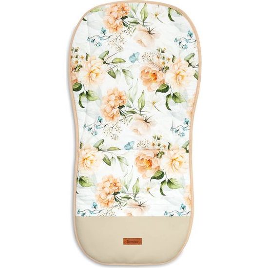 Oboustranná podložka do kočárku Sensillo Velvet - pivoňky