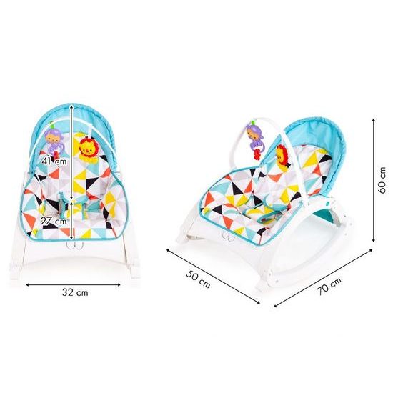 Ecotoys kojenecké lehátko 3v1 s vibracemi a hudbou Animal 9