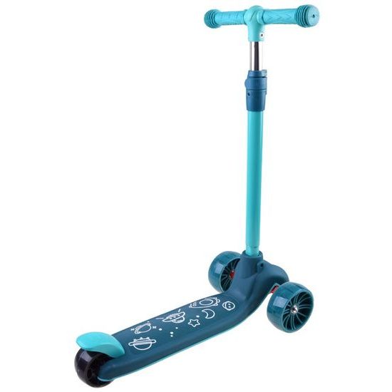 Dětská koloběžka Scooter 708 se svítícími koly - zelená