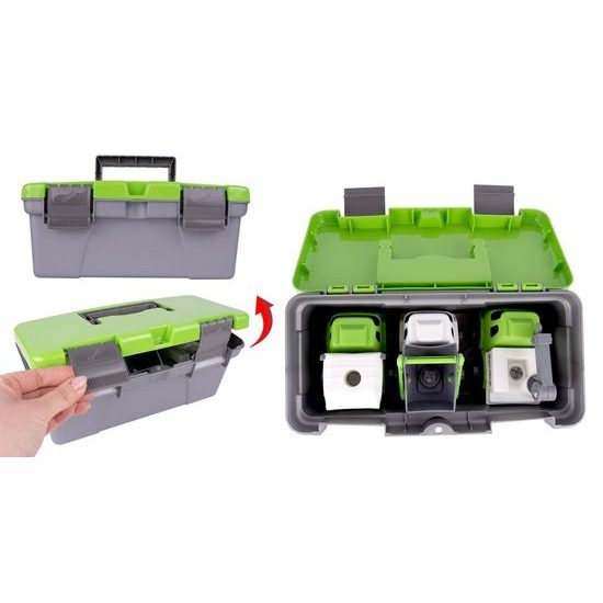 Šroubovací autíčko s kufříkem a 3 autíčky Sanitation Control