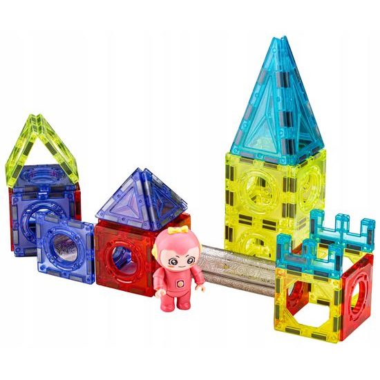 Doris magnetická svítící stavebnice s výtahem Magic Blocks 167 dílů