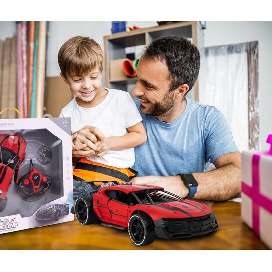 Auto na dálkové ovládání s kouřovým efektem Speed Phantom 1:14 červené