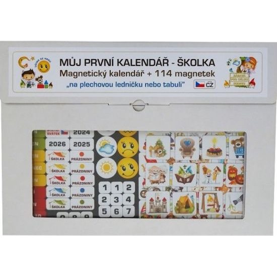 Kalendář magnetický - Školka 114ks magnetek