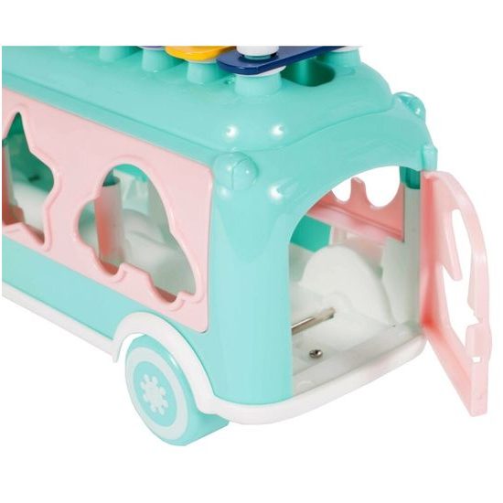 Interaktivní hrající autíčko s cimbálkami Happy Bus modré