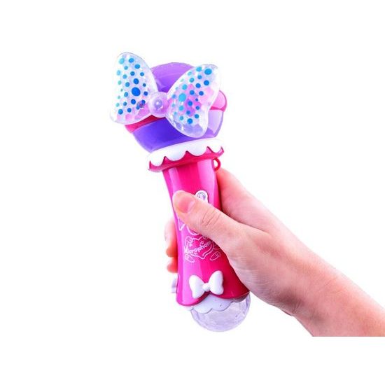 ROZBALENO Majlo Toys dětský karaoke mikrofon s nahráváním se světly First Voice růžový