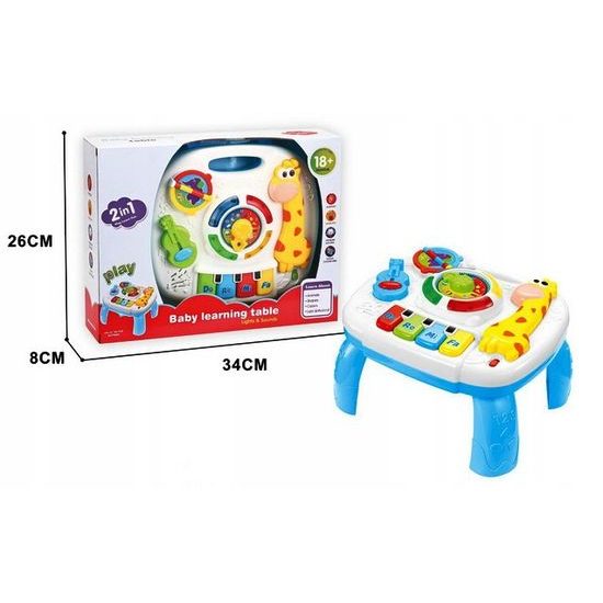 Doris edukační stoleček s piankem a zvuky 2v1