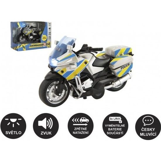 Motorka policejní na baterie - se zvukem CZ