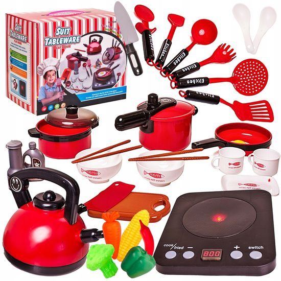 Doris sada nádobí do kuchyňky s vařičem na baterie 24 součástí