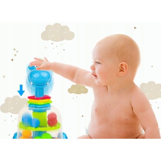 Rotující hračka pro nejmenší Hippo Spinner