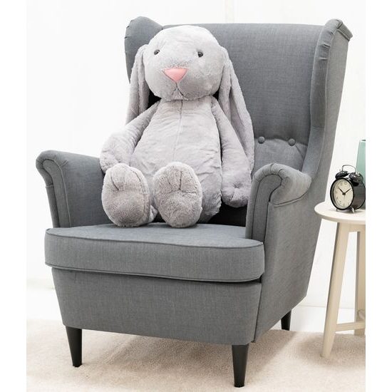 Plyšový králík Figo 100 cm šedý