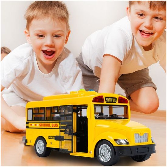 Dětský autobus se světlem a zvuky School Bus 1:20