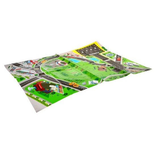 Parkovacia garáž s autíčkom, helikoptérou a hracou podložkou Racing Garage