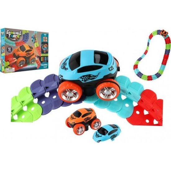 Barevná Autodráha 92 ks + auto na baterie