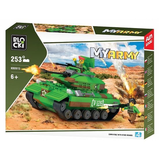 Blocki stavebnice MyArmy tank na poušti 253 dílků