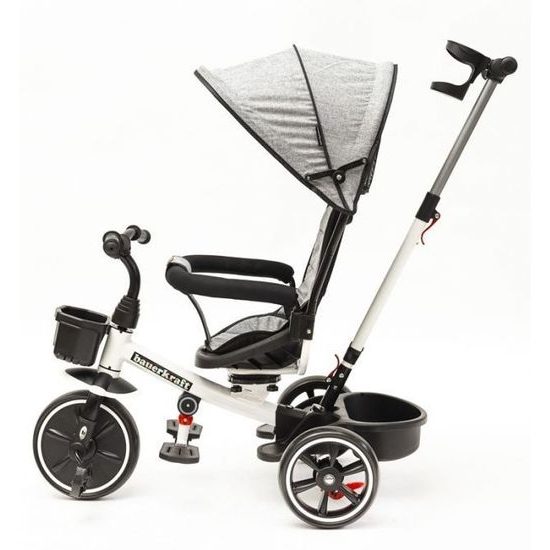 Ecotoys dětská tříkolka s otočným sedadlem X360 šedá