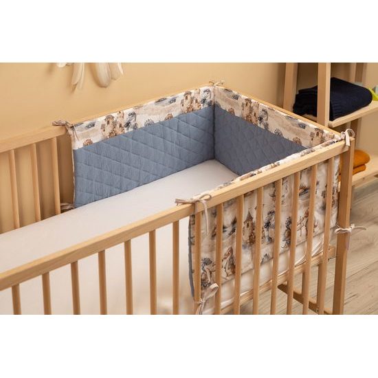 Ochranný mantinel do postýlky Dráček jeans