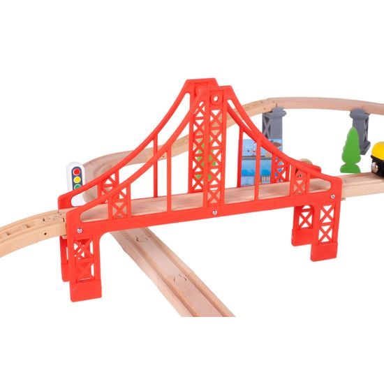 Dřevěná vláčkodráha Wooden Train 70 dílků