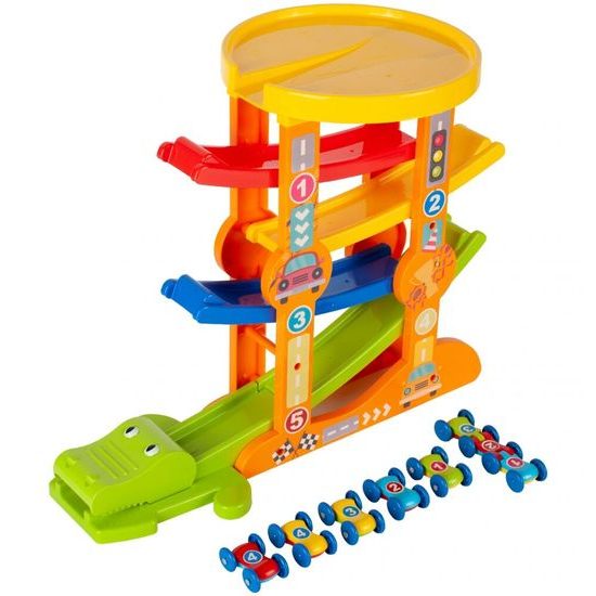 Skluzavka se 6 autíčky Krokodýl