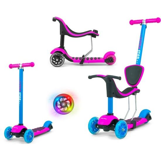 Dětská koloběžka Milly Mally Little Star pink-blue