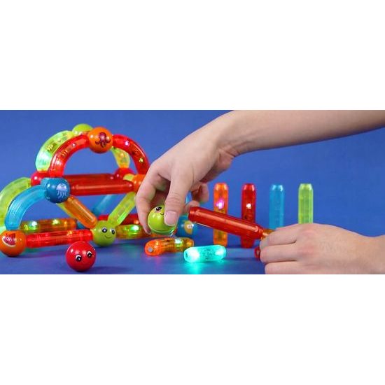 Doris magnetická svítící stavebnice Light Sticks 52 dílků