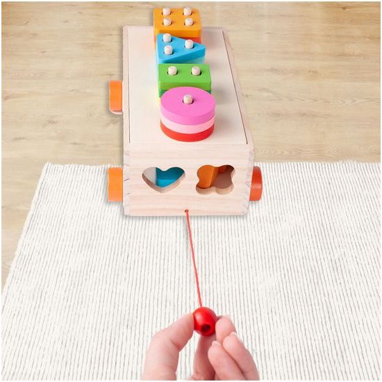 Dřevěné autíčko s kostkami Matching Car