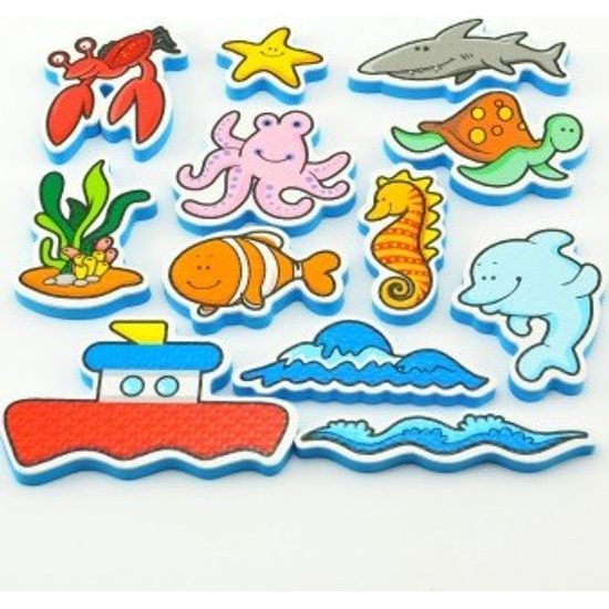 Pěnová sada Vodolepky - Moje první zvířátka oceán - 12ks