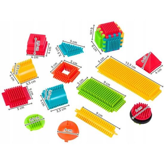 LEHKÉ POŠKOZENÍ barevná konstrukční stavebnice Hedgehog Blocks 200 ks