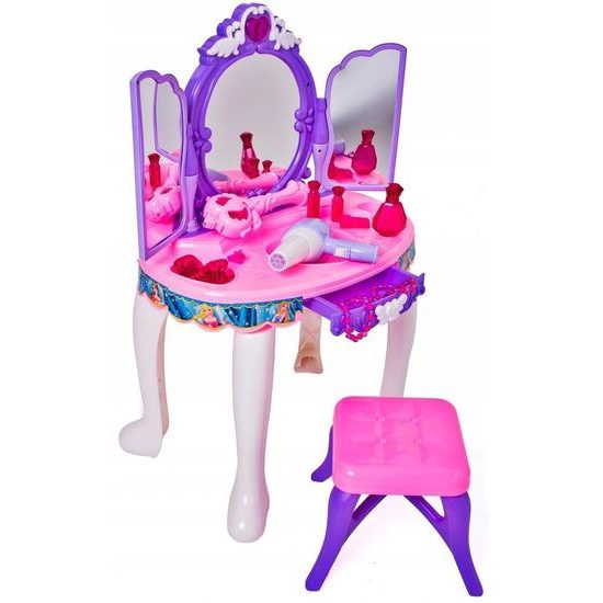 Doris dětský toaletní stoleček Magické zrcadlo fialový