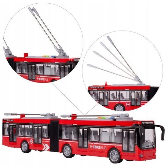 Dětský trolejbus se světlem a zvuky City Bus 1:16