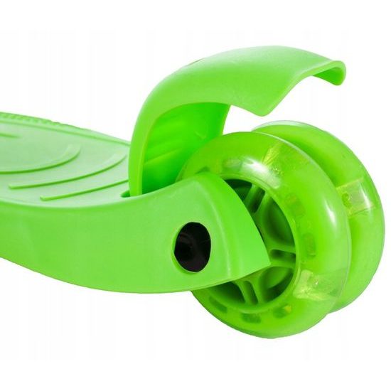 Dětská koloběžka Glow Scooter se svítícími koly zelená
