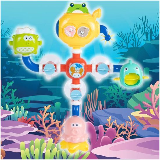 Haunger hračka do vany se zvířátky a kolovrátkem pro děti Water Tubs