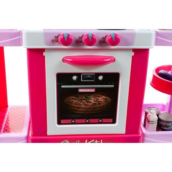 Majlo Toys dětská kuchyňka se světlem a zvuky Kids Chef růžová